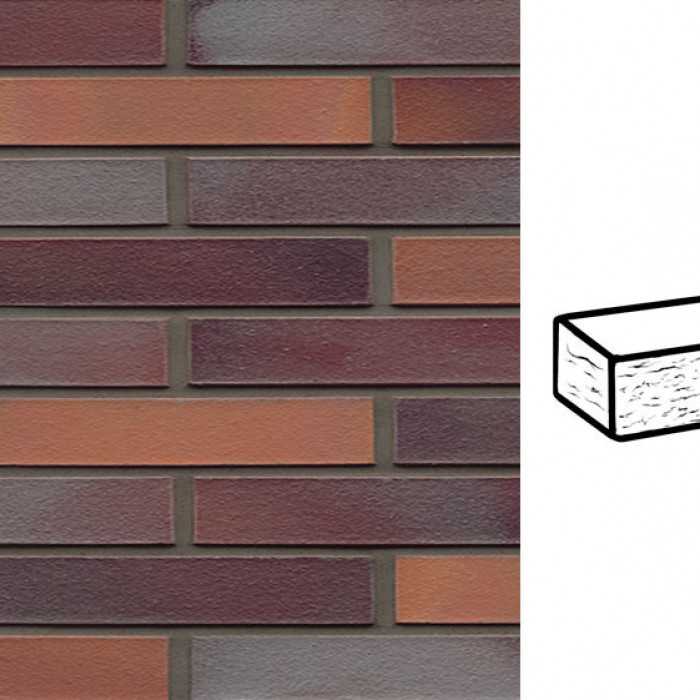 Кирпич клинкерный Muhr 12 Blaurot-bunt рустик, 290х90х52 мм